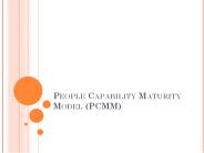 People Capability Maturity Model (PCMM)