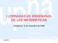 I JORNADAS DE ENSE PowerPoint PPT Presentation