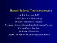 Heparin-Induced Thrombocytopenia