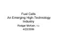 Fuel Cells An Emerging High-Technology Industry PowerPoint PPT Presentation