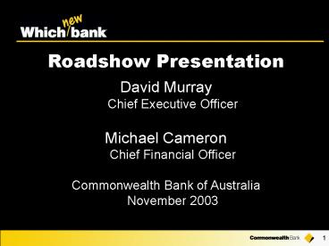 Merrill Lynch Australasia Investment Conference