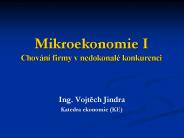 Mikroekonomie I Chov