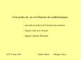 Trois points de vue sur l'histoire des math PowerPoint PPT Presentation