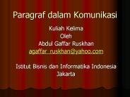 Paragraf dalam Komunikasi