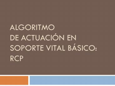 ALGORITMO DE ACTUACI