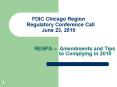 FDIC Chicago Region   Regulatory Conference Call June 23, 2010 PowerPoint PPT Presentation