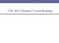 CSE 461: Distance Vector Routing PowerPoint PPT Presentation