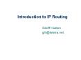 Introduction to IP Routing PowerPoint PPT Presentation