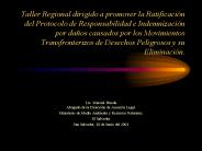 Taller Regional dirigido a promover la Ratificaci