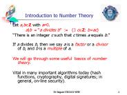 Introduction to Number Theory