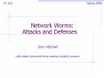Network Worms: Attacks and Defenses  PowerPoint PPT Presentation