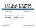 CHINA HEALTH INFORMATION MANAGEMENT DELEGATION PowerPoint PPT Presentation