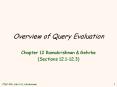 Overview of Query Evaluation PowerPoint PPT Presentation