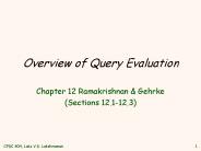 Overview of Query Evaluation