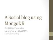 A Social blog using MongoDB