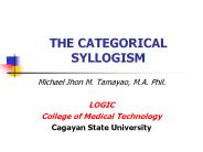 THE CATEGORICAL SYLLOGISM