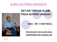ILMU NUTRISI UNGGAS