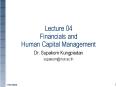 Lecture 04 Financials and Human Capital Management PowerPoint PPT Presentation