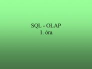 SQL - OLAP 1. 