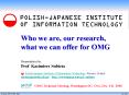 Who we are, our research, what we can offer for OMG PowerPoint PPT Presentation