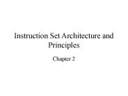 Instruction Set Architecture and Principles