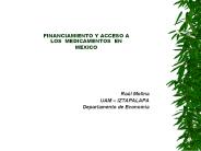 FINANCIAMIENTO Y ACCESO A LOS MEDICAMENTOS EN MEXICO