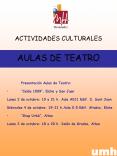 ACTIVIDADES CULTURALES AULAS DE TEATRO PowerPoint PPT Presentation