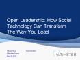 Open Leadership: How Social Technology Can Transform The Way You Lead PowerPoint PPT Presentation