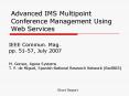 Advanced IMS Multipoint Conference Management Using Web Services PowerPoint PPT Presentation