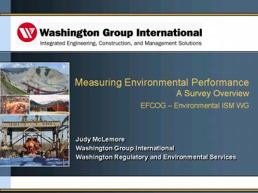 Measuring Environmental Performance A Survey Overview EFCOG 