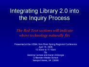 Integrating Library 2.0 into the Inquiry Process