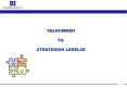 VELKOMMEN TIL STRATEGISK LEDELSE PowerPoint PPT Presentation
