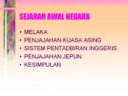 SEJARAH AWAL NEGARA