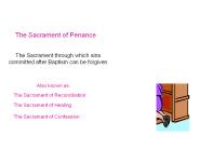 The Sacrament of Penance