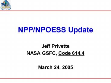 NPP/NPOESS Update