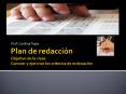 Plan de redacci PowerPoint PPT Presentation