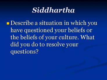 Siddhartha