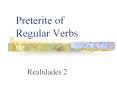 Preterite of Regular Verbs PowerPoint PPT Presentation