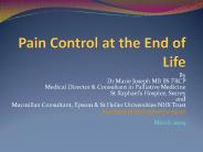 Pain Control at the End of Life