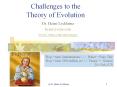 Challenges to the Theory of Evolution PowerPoint PPT Presentation