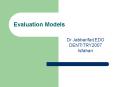 Evaluation Models PowerPoint PPT Presentation