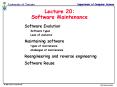 Lecture 20: Software Maintenance PowerPoint PPT Presentation