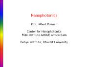 Nanophotonics