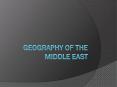 Geography of the Middle East PowerPoint PPT Presentation