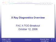 X Ray Diagnostics Overview