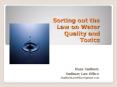 Sorting out the Law on Water Quality and Toxics PowerPoint PPT Presentation
