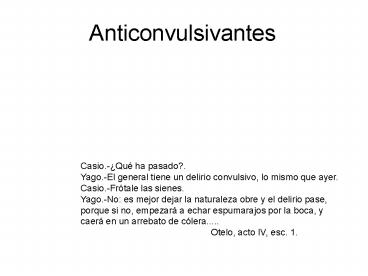 Anticonvulsivantes