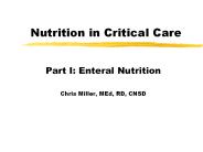 Nutrition in Critical Care