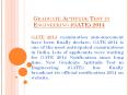 Graduate Aptitude Test in Engineering (GATE) 2014 PowerPoint PPT Presentation