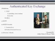 Authenticated Key Exchange